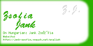 zsofia jank business card